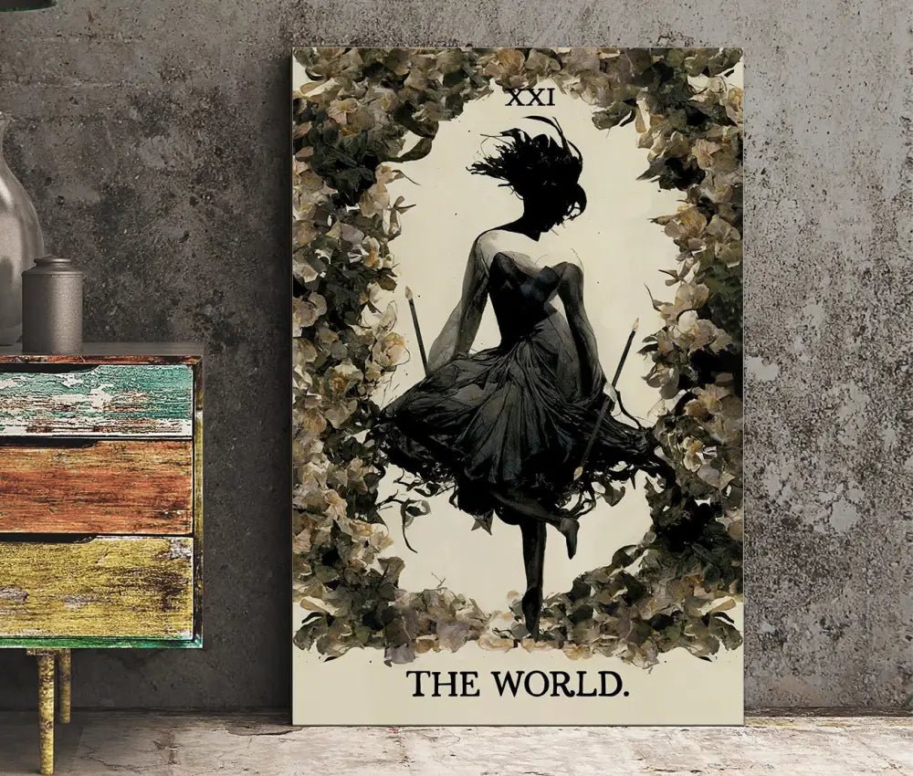The World Tarot Card Print Poster Without Frame Wall Art Completion And Accomplishment by My Store