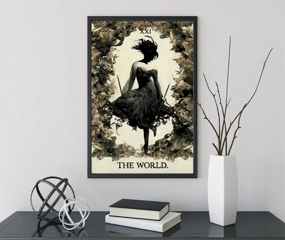 The World Tarot Card Print Poster Without Frame Wall Art Completion And Accomplishment by My Store