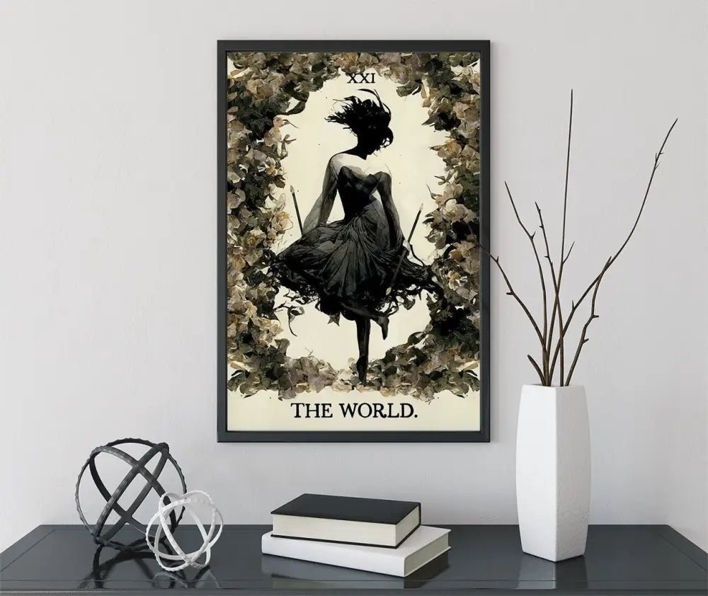 The World Tarot Card Print Poster Without Frame Wall Art Completion And Accomplishment by My Store