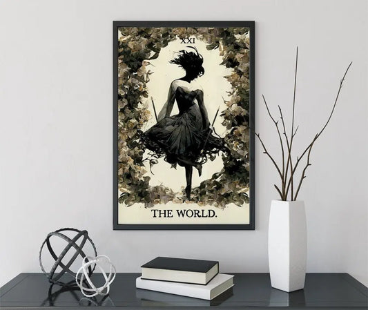 The World Tarot Card Print Poster Without Frame Wall Art Completion And Accomplishment by My Store