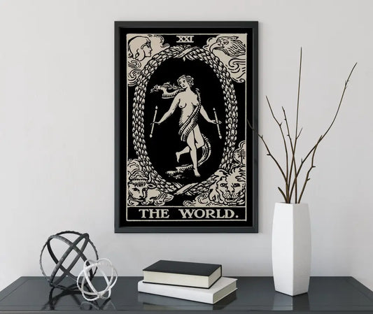 The World Tarot Card Print Unframed Poster For Elegant Wall Decor And Spiritual Ambiance by My Store