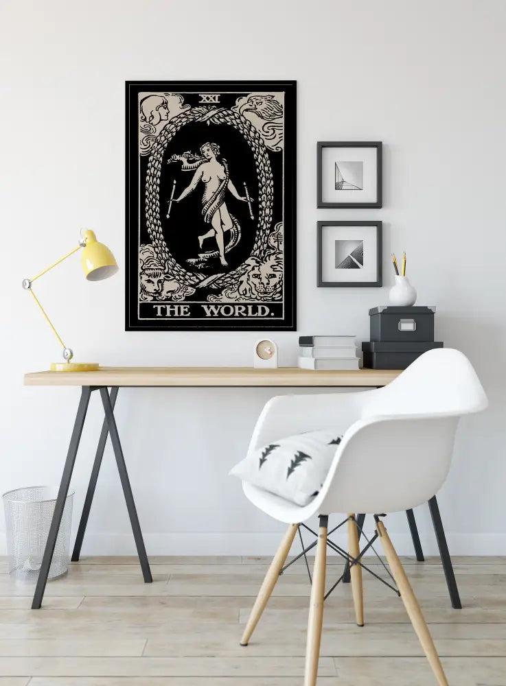 The World Tarot Card Print Unframed Poster For Elegant Wall Decor And Spiritual Ambiance by My Store