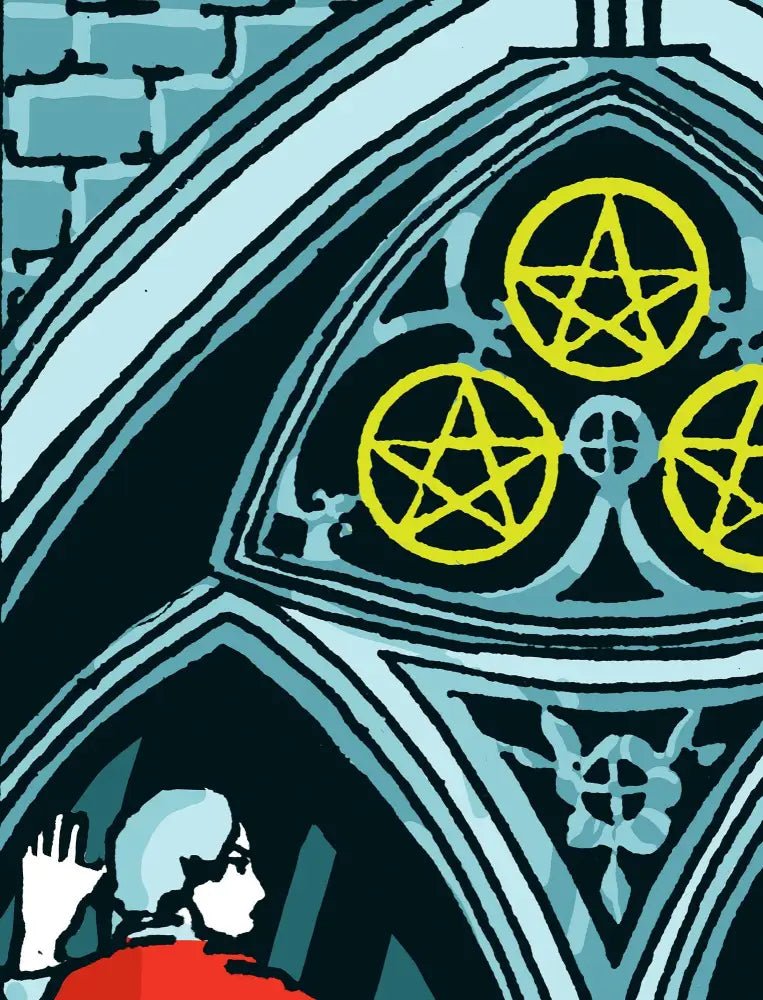 Three Of Pentacles Tarot Card Print No Frame Poster by My Store