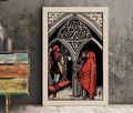 Three of Pentacles Tarot Card Print Unframed Poster Art by My Store