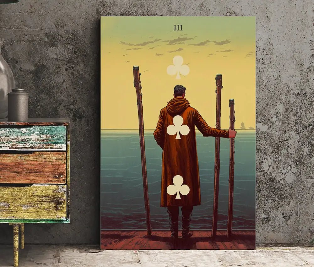 Three Of Wands Tarot Card Print No Frame Poster by My Store