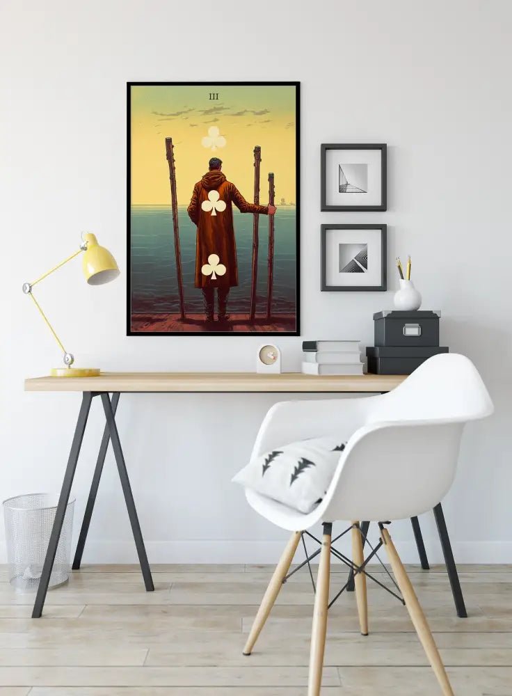 Three Of Wands Tarot Card Print No Frame Poster by My Store