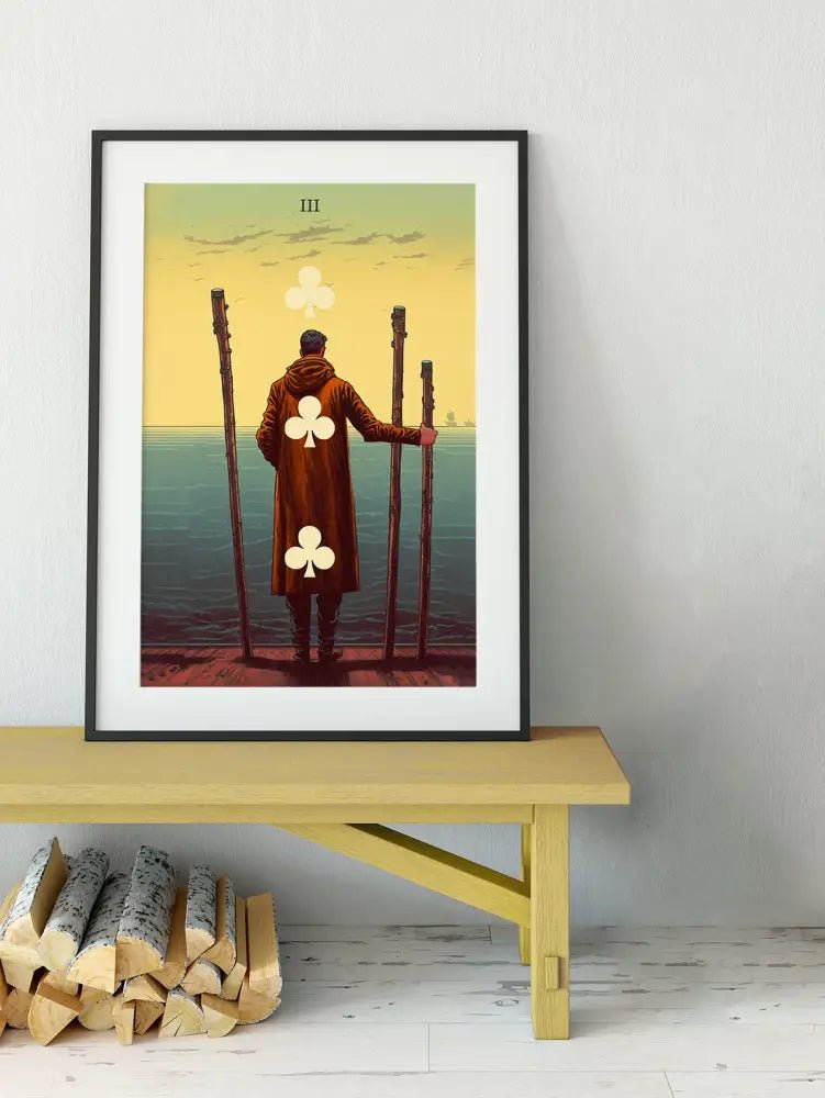 Three Of Wands Tarot Card Print No Frame Poster by My Store