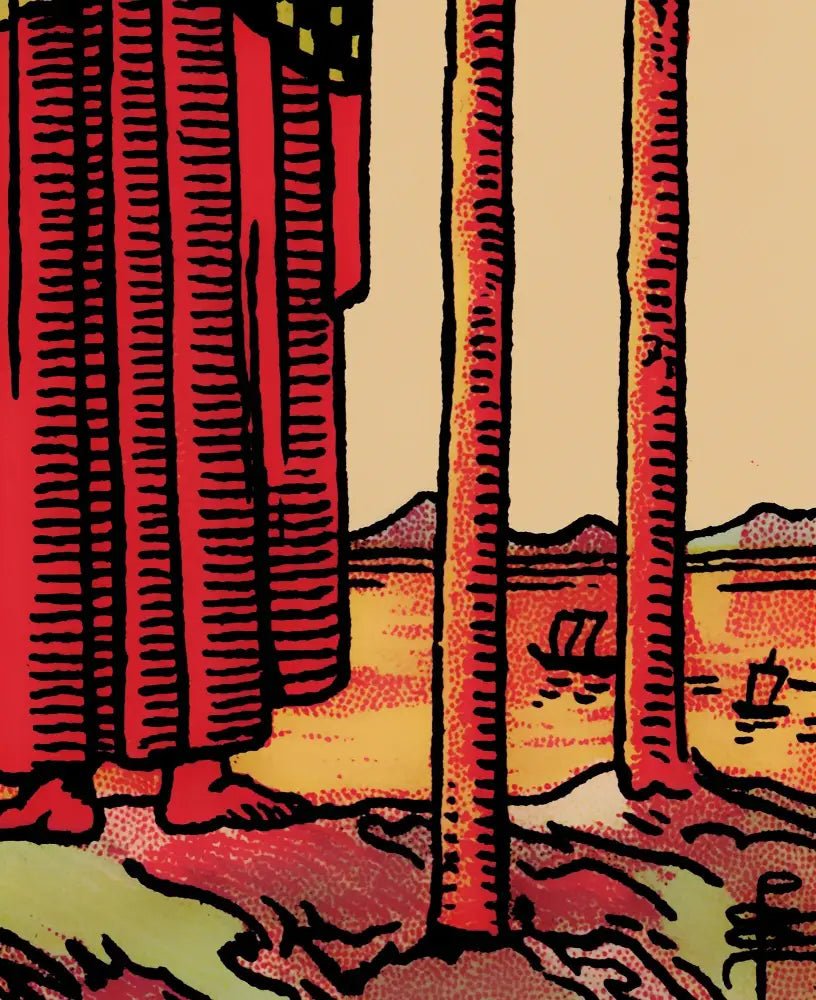 Three Of Wands Tarot Card Print Unframed Poster by My Store