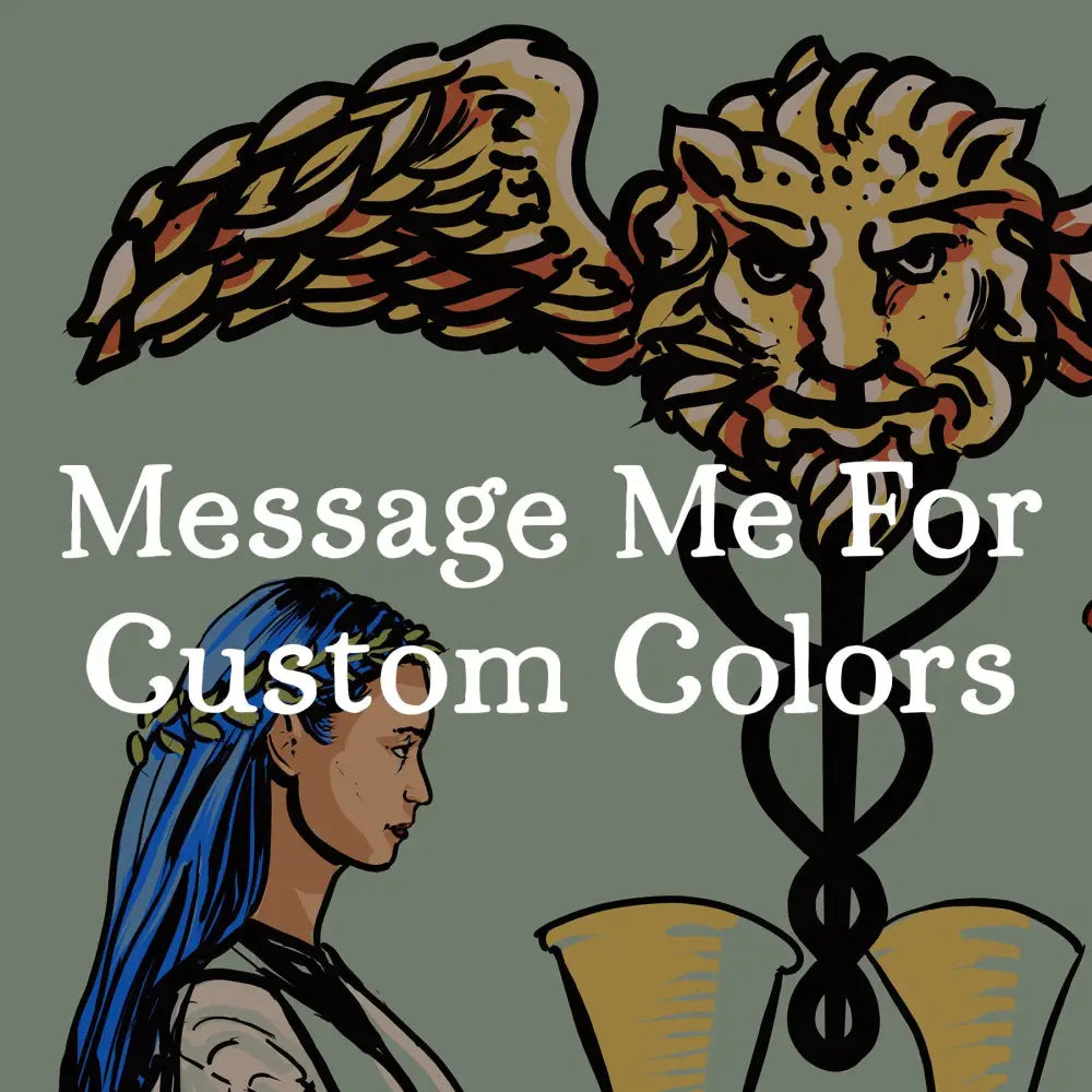 Two Of Cups Tarot Card Print Two Women Poster No Frame Wall Art For Tarot Lovers by My Store