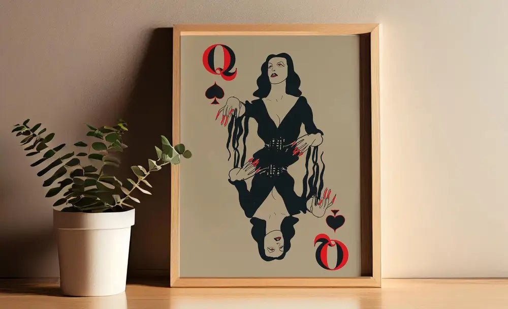 Vampress Queen Of Spades Horror Movie Playing Card Print No Frame Wall Art Series by My Store