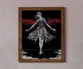 Vintage Angel Art Hand Drawn Gothic Poster Print by My Store