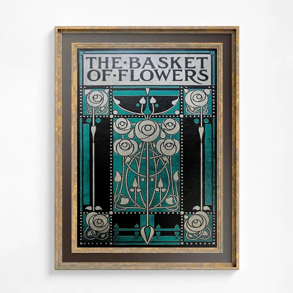 Vintage Book Cover Print Art Nouveau Floral Bohemian Poster by My Store