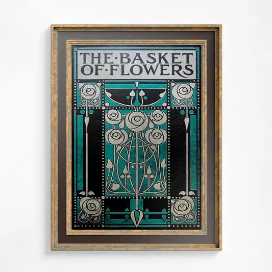 Vintage Book Cover Print Art Nouveau Floral Bohemian Poster by My Store