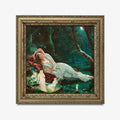 Vintage Fairies Green Moonlight Titania Art Print by DesignBohemian