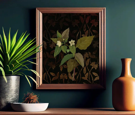 Vintage Flower Pattern Print Art Nouveau Poster No Frame for Elegant Living Room Decor by My Store