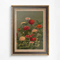 Vintage Green Floral Art Nouveau Poster Print by My Store