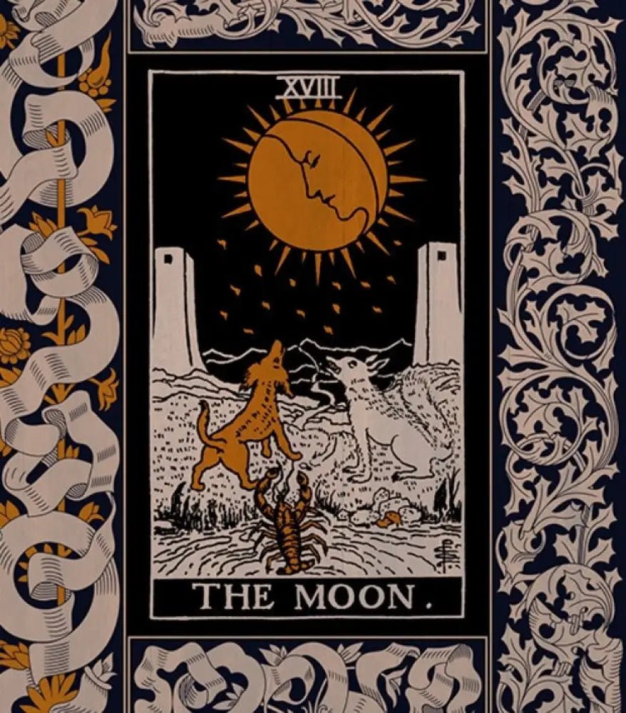 Vintage Moon Tarot Print Art Deco Poster by My Store