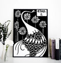 Vintage Peacock Print Aubrey Beardsley Art Nouveau Poster by My Store