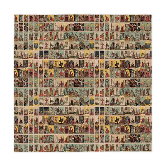 Vintage Tarot Art Tablecloth, Unique Home Decor, Retro Table Cover, Artistic Dining Accessory, Ideal for Gatherings and Celebrations - DesignBohemian