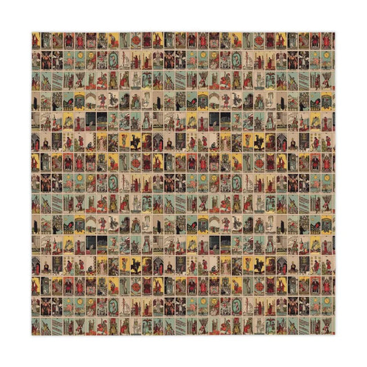 Vintage Tarot Art Tablecloth, Unique Home Decor, Retro Table Cover, Artistic Dining Accessory, Ideal for Gatherings and Celebrations - DesignBohemian