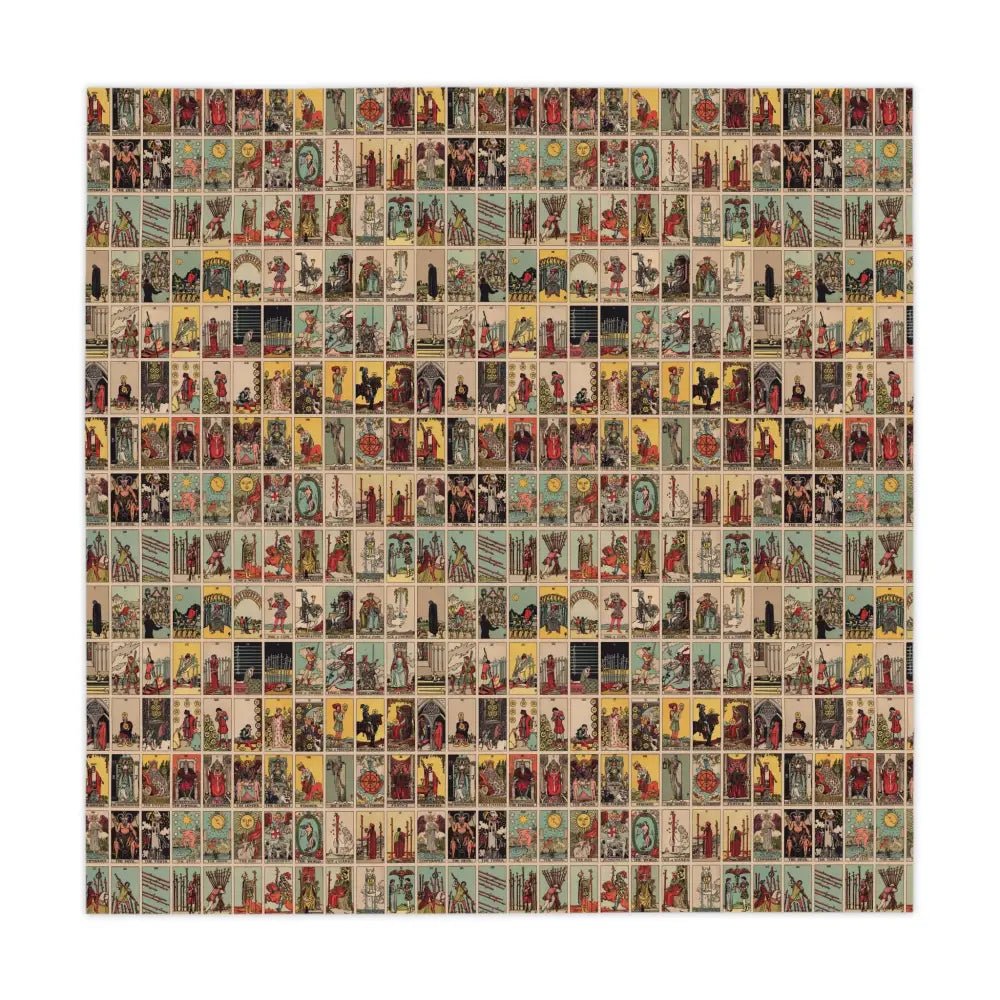 Vintage Tarot Art Tablecloth, Unique Home Decor, Retro Table Cover, Artistic Dining Accessory, Ideal for Gatherings and Celebrations - DesignBohemian