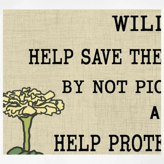 Vintage Wildflowers Quote Print Garden Club Sign Art Nouveau Beige Neutral Decor Premium Archival Paper by DesignBohemian
