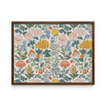Vintage Yellow Floral Print - Framed in Wood or Metal - Large Flowers 4x6 • Unframed