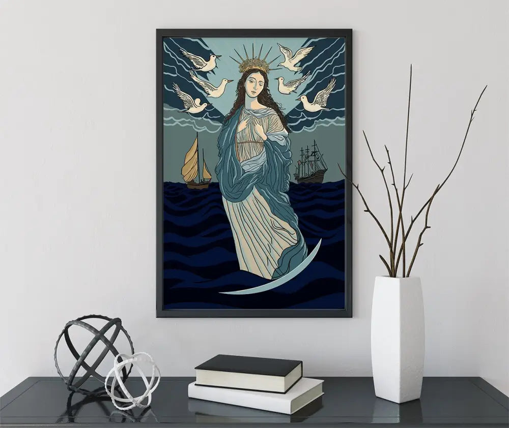 Virgin Mary Art Print Our Lady of Guadalupe Poster Premium Religious Home Decor Set by My Store