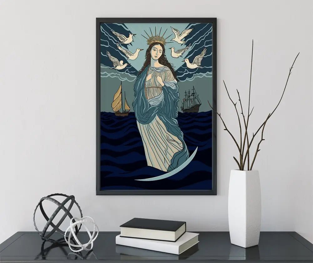 Virgin Mary Art Print Our Lady of Guadalupe Poster Premium Religious Home Decor Set by My Store