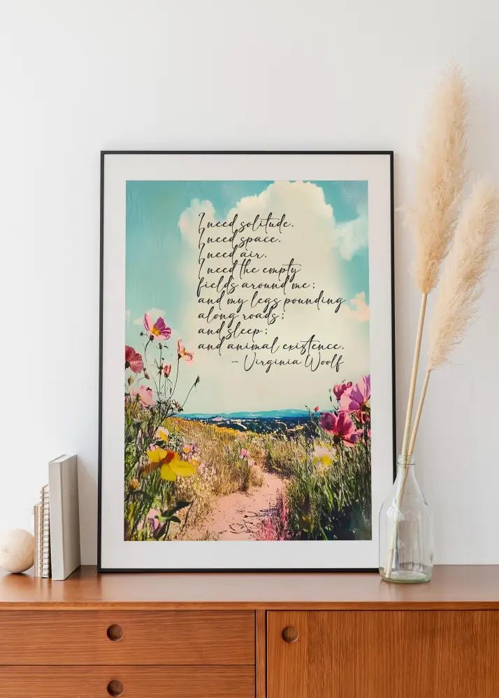 Virginia Woolf Poem Print 5x7 Premium Archival Matte 230gsm by DesignBohemian