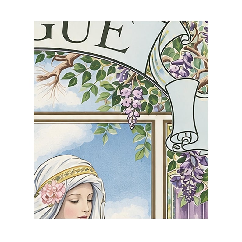 Vintage Vogue Spring 1905 Print – Art Nouveau Wisteria