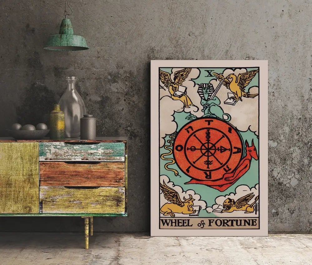 Wheel Of Fortune Tarot Card Print Poster No Frame by My Store