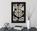Wheel of Fortune Tarot Card Print Poster No Frame Wall Art for Elegant Home Decor by My Store