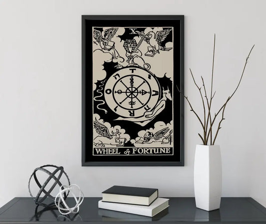 Wheel of Fortune Tarot Card Print Poster No Frame Wall Art for Elegant Home Decor by My Store