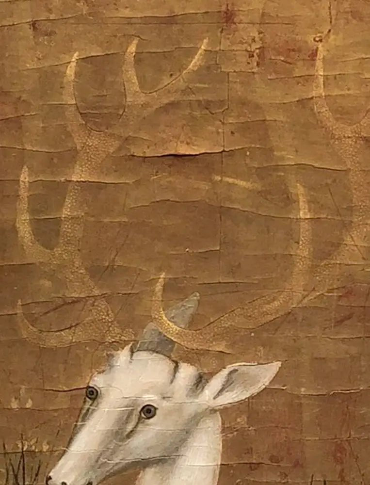 White Hart Stag Medieval Poster No Frame By Wilton Diptych by My Store