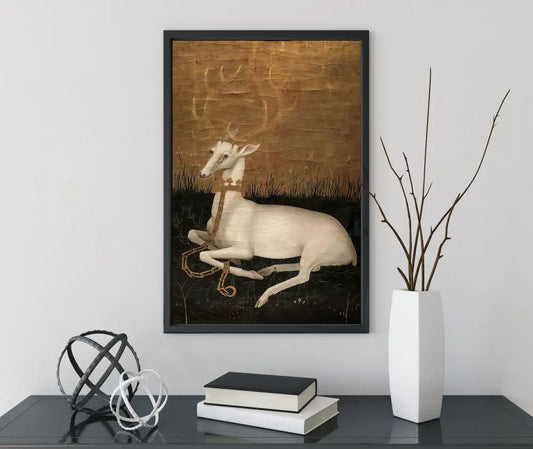 White Hart Stag Medieval Poster No Frame By Wilton Diptych by My Store