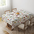 White Tablecloth Rectangle And Round Sizes Vintage Floral by My Store