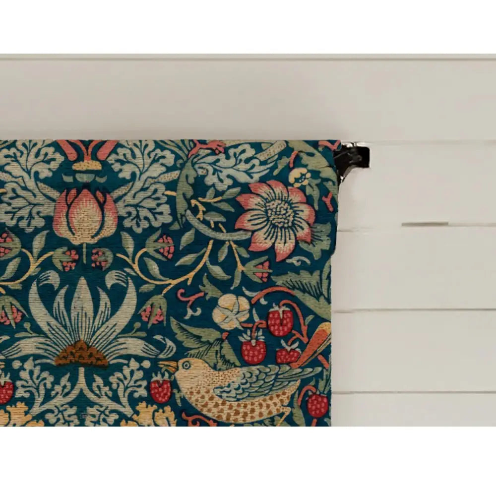William Morris Woven Wall Tapestry, Floral Hanging Decor, Bird Pattern Art, Home Wall Decor - With rod pocket by DesignBohemian